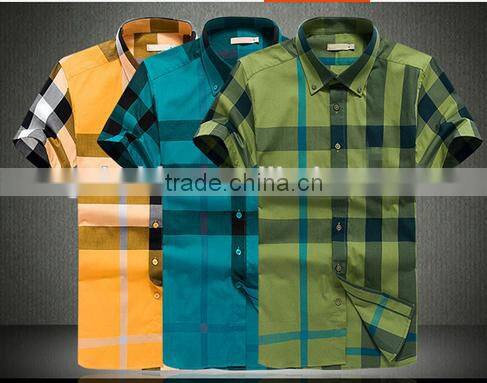 Casual men fashion designer plaids shirts/ fancy-shirts-for-men