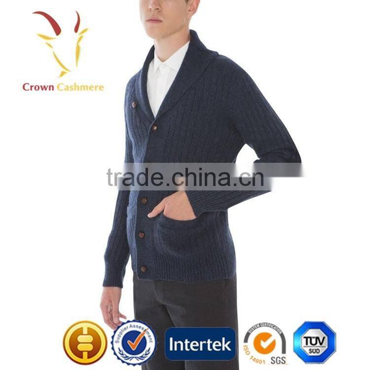 Custom Blend Cashmere Cardigan Sweater for Men