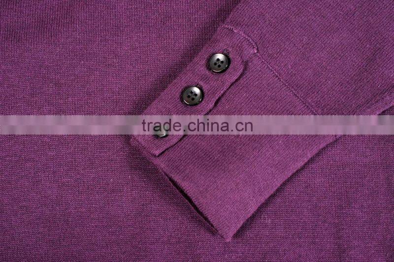 Purple Warm Mens Turtleneck Sweater