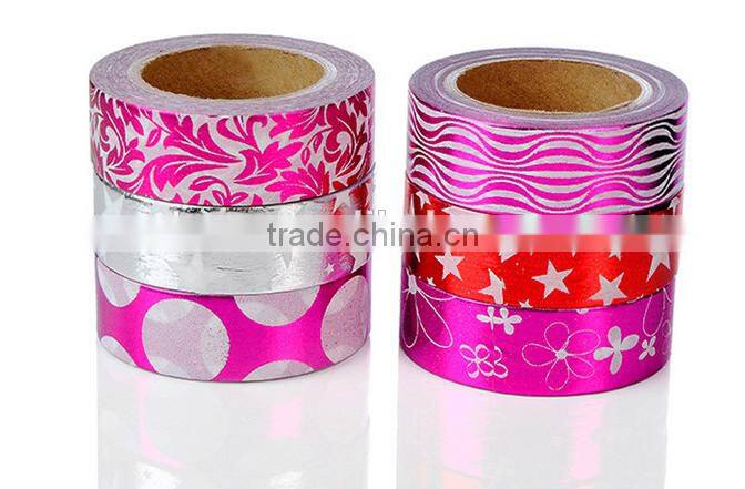 6 pure colors washi tape one set adhesive paper decorative adhesive paper