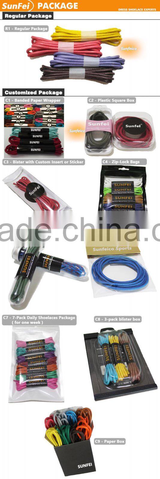 Navy Blue Waxed Cotton Shoelace