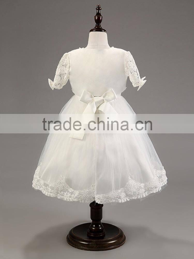 2016 Summer style kids dress flower lace princess party costume girl floral dress