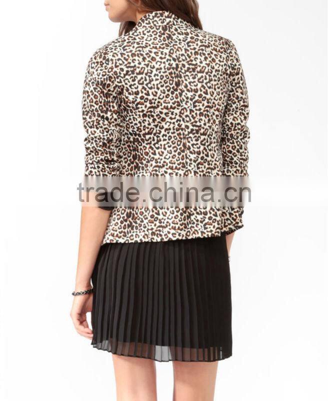Animal Print Woven Blazer