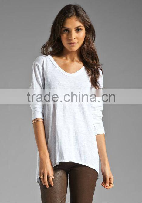 slub slouchy tall t-shirts wholesale