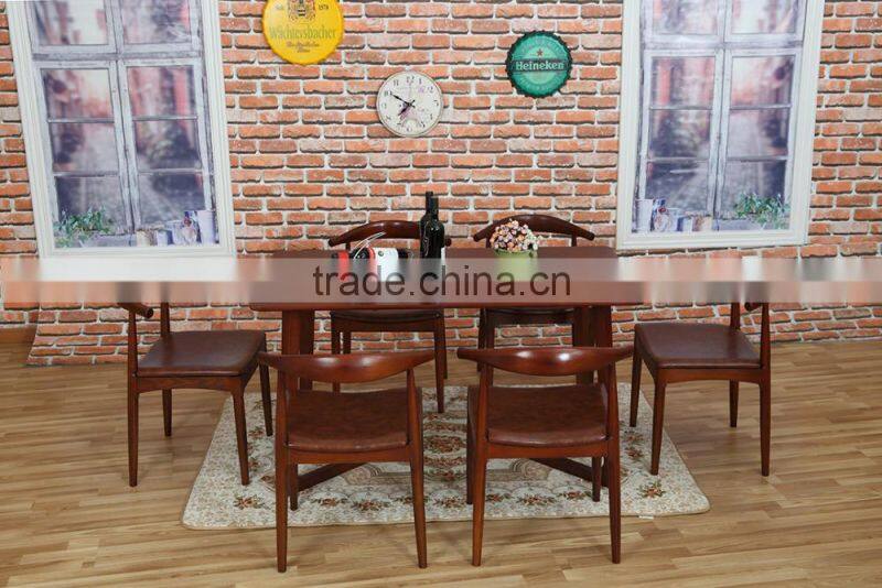 Upholstered Wood banquet living room Elbow Chair in Natural