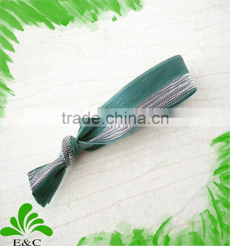 Lurex Metallic Style 5/8" Foldover Elastic Hair Band Headband