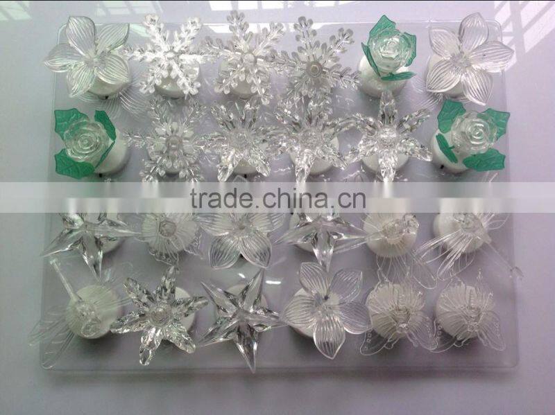 Flashing Acrylic night light beautiful crystal room decoration