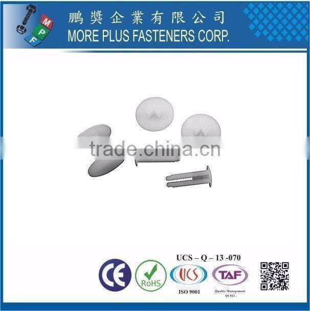 Taiwan Stainless Steel PC N66 Natural Black Nylon Plastic Rivet Plastic Push Rivets Plastic Snap Rivets