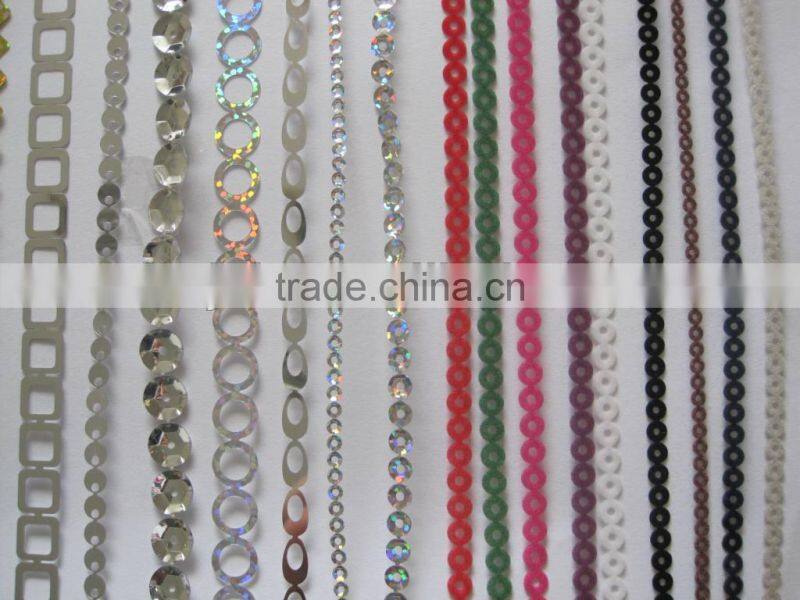Chain Sequins pet sequins spangle roll disk reel sequins