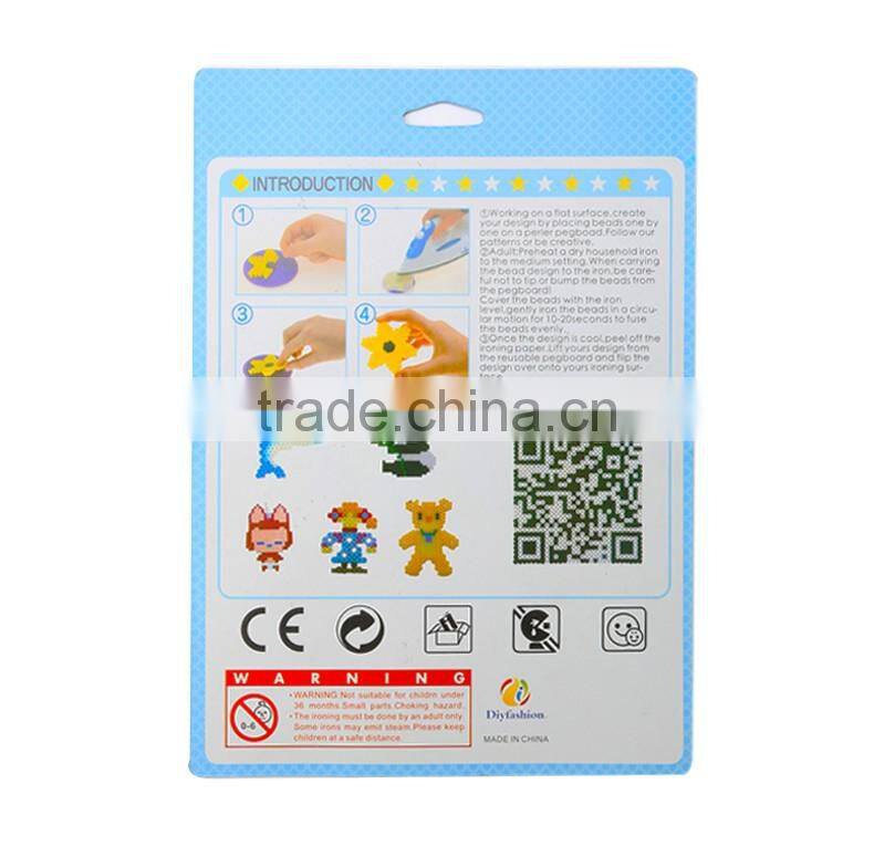 Diyfashion 5mm hama perler fuse beads zebra set with puzzle iron paper and twezzer hama beads toys for kids 18095