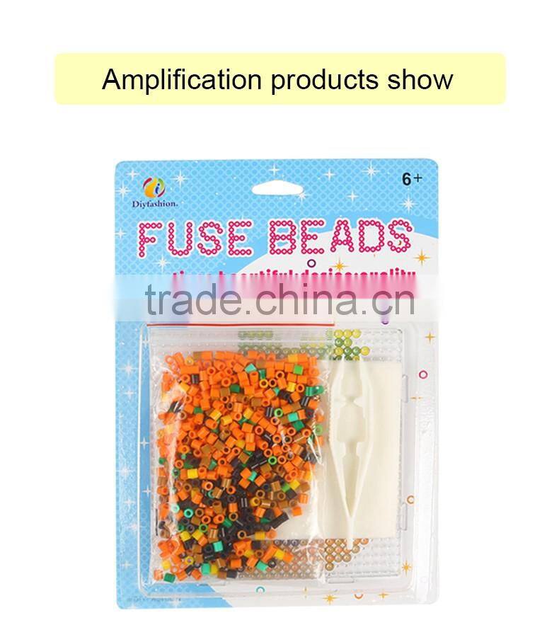 Diyfashion 5mm hama perler fuse beads long poumpkin set with puzzle iron paper and twezzer hama beads toys for kids 18090