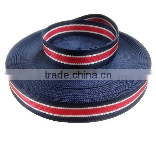 Striped cotton webbing for bag