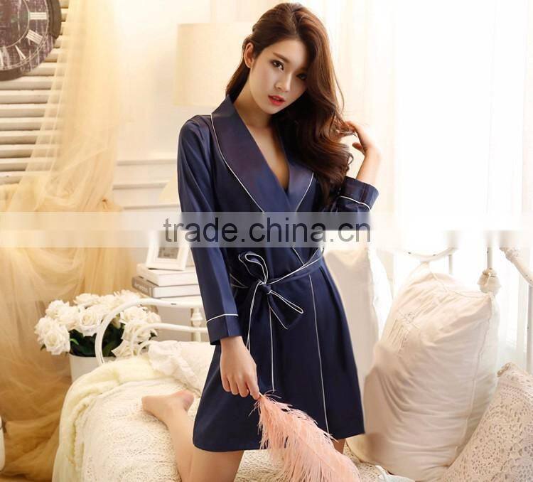 Sleep gown unique sexy girls bathrobe bridal short lady bathrobe