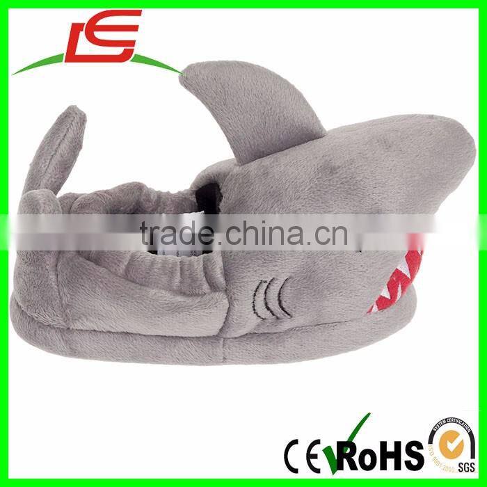 Wholesale Novelty Boys Light-Up Eyes Shark Plush Slipper