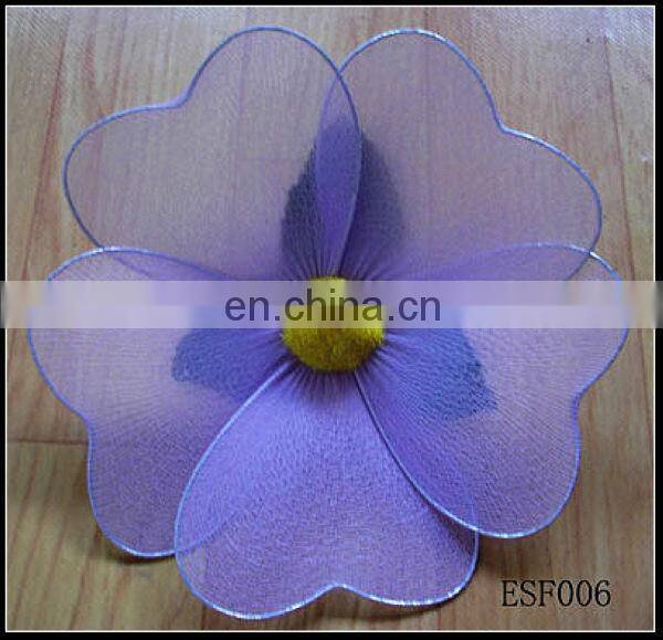 Purple vases artificial flowers