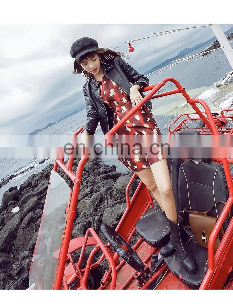 Top Quality Women Spring Real Leather Sheepskin Coat