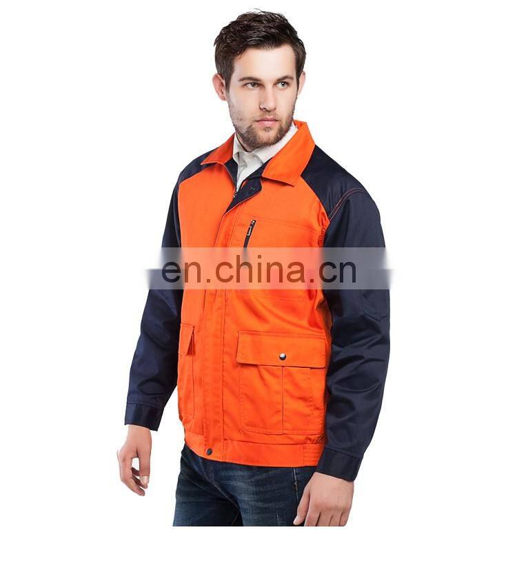 Customized Spring/Autumn Cotton Lapel Work Clothing Labor Uniform with Full Sleeve for Man