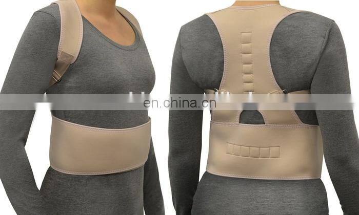 Adjustable Back Magnet Power Magnetic Shoulder Posture Corrector Support Brace Belt Therapy