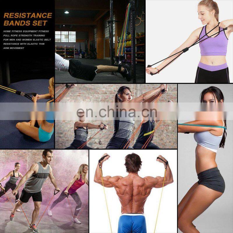 8-Shaped Resistance Loop Band Tube for Yoga Fitness Pilates Workout Exercise Fitness Equipment Chest Developer