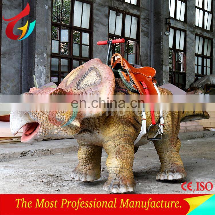 Amusement life size dinosaur rides for park