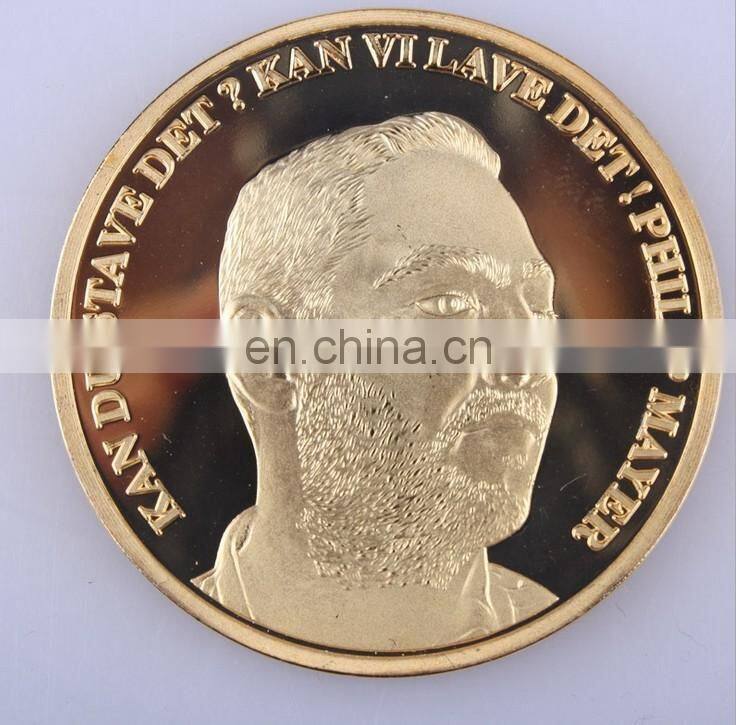 gold plated metal replica coin