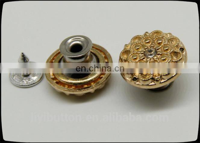 wholesales manufacturer metal coat button, removable shank metal diamond shaped button for jeans