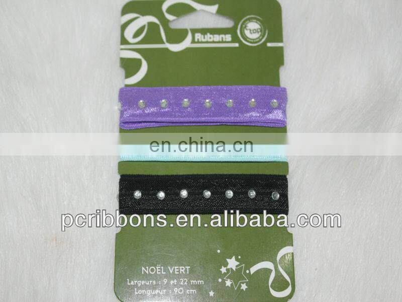 Foe ribbon with rhinestone