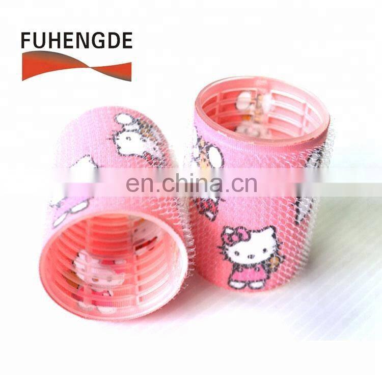 new design hair roller with fancy picture printed