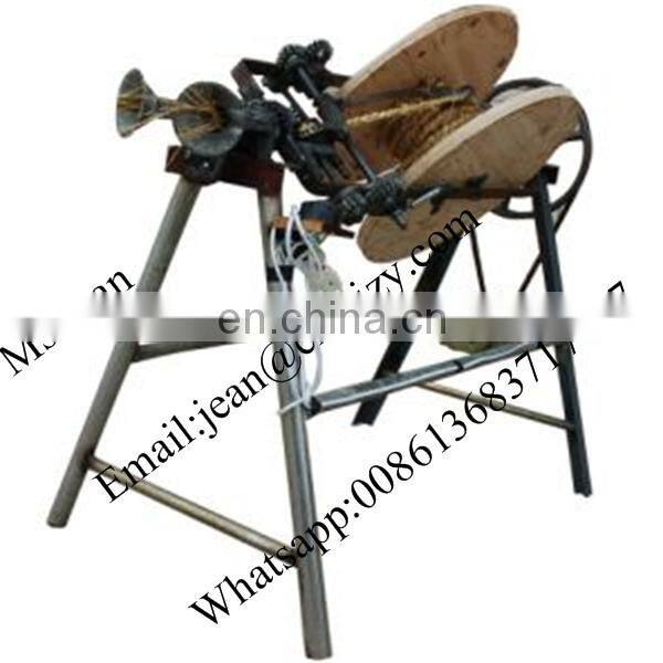 Simple Rice Straw Rope Making Machine | Hay Straw Knitting Machine | Reed Straw Rope Spinning Machine