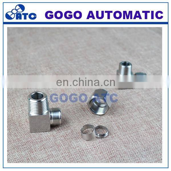 Quick coupler ZG1/8 male thread O.D 3mm hard tube stainless steel 304 Right angle elbow connector fitting