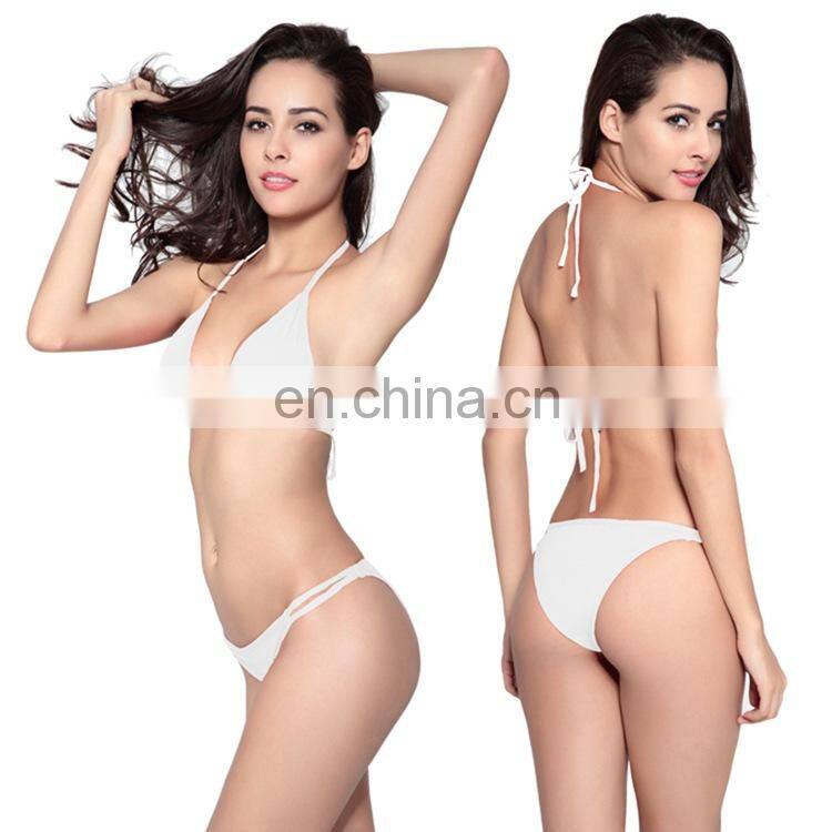 cheaper Swimwear for women swimsuit swimsuits Sexy Bikini for women Beach clothing Hotsale solid string bikini two piece