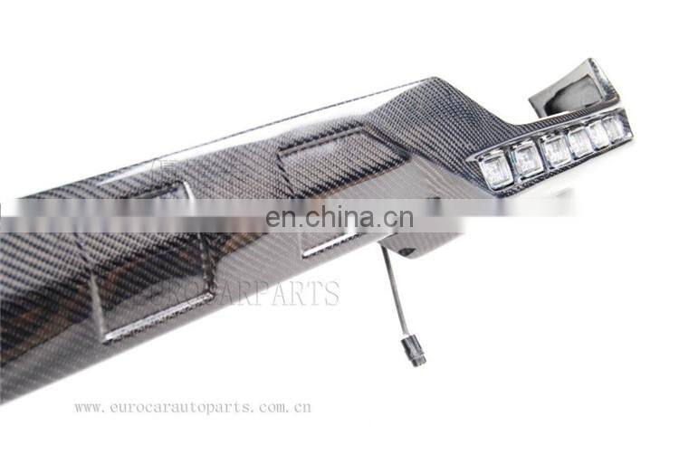 G class w463 carbon finber B style with 12 LED lights and B logo front lip fit for G63 G65 carbon finber front skirt spoiler