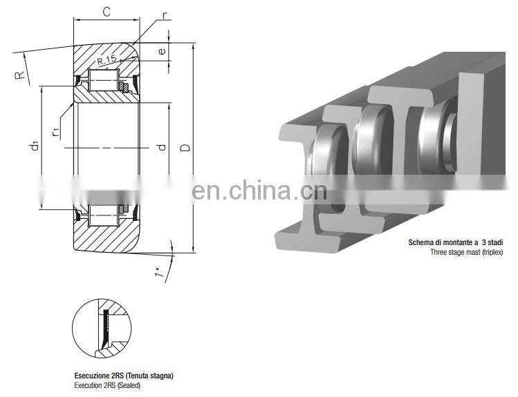 MR 1629 Composite forklift roller bearings ,CYLINDRICAL ROLLER BEARINGS FOR INCLINED ASSEMBLY MR1629