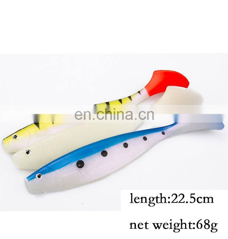 Factory custom soft plastic fishing lures super large soft bait 22.5cm inch simulate big fish Soft Lure for Sea fishing