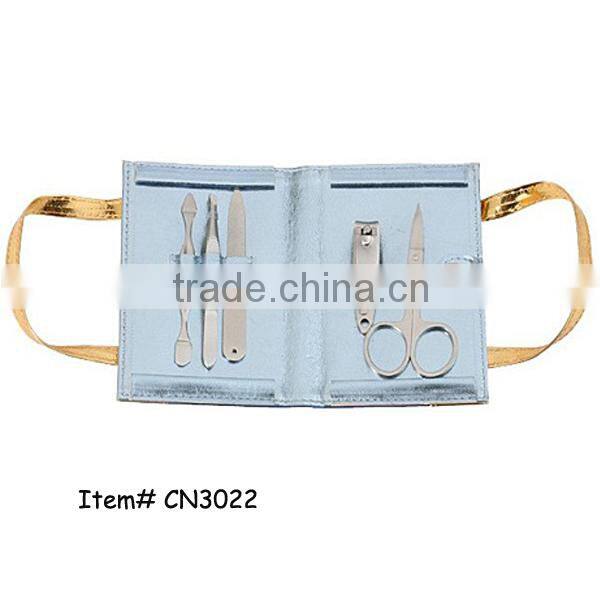 4pcs stainless steel simple manicure set compact design glitter manicure set