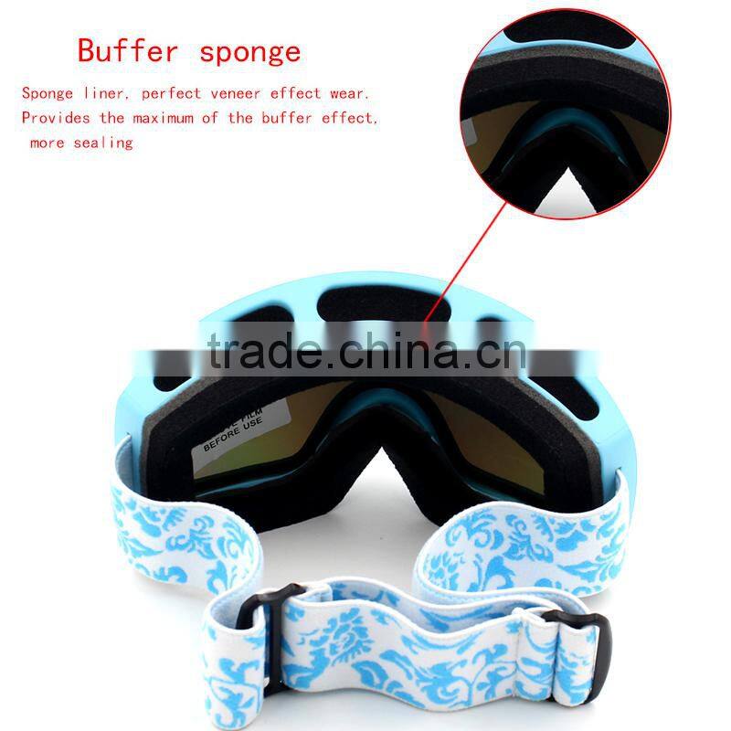 2015 New men dual REVO lens best ski goggles black frame hot popular winter sport eyewear