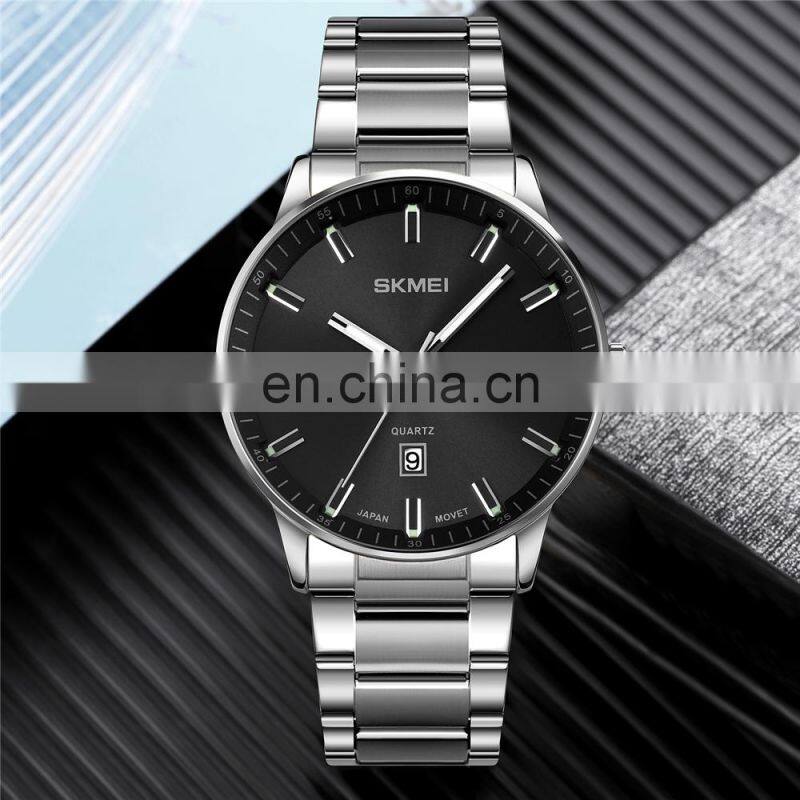 SKMEI 1878 New Arrival Quartz Watch for Men Wristwatch Simple Stainless Steel Strap Watch for Men