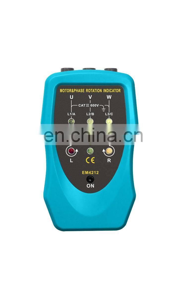 All-sun EM4212 Phase Sequence and Motor Rotation Tester, Motor Turn Direction Checker