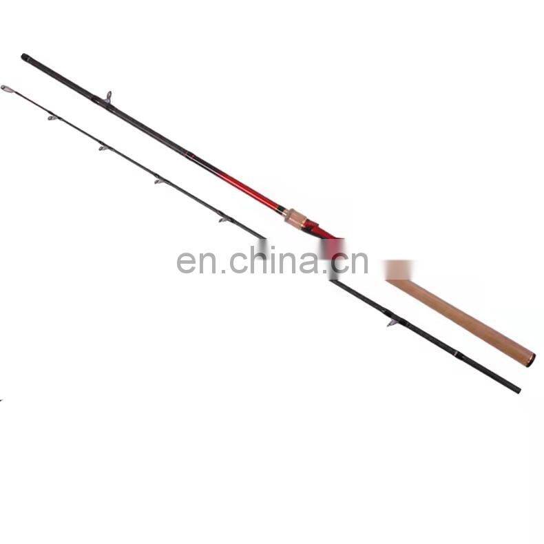 2 section solid or hollow carbon glass fiber fishing surf rod fiberglass