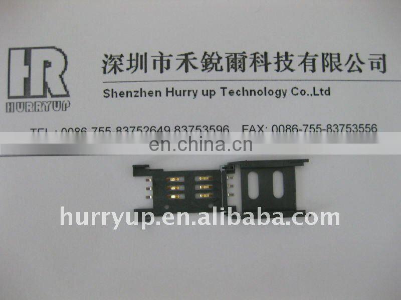 with CD Pin Stable Performance Push Type Nano SIM Card Holder connector