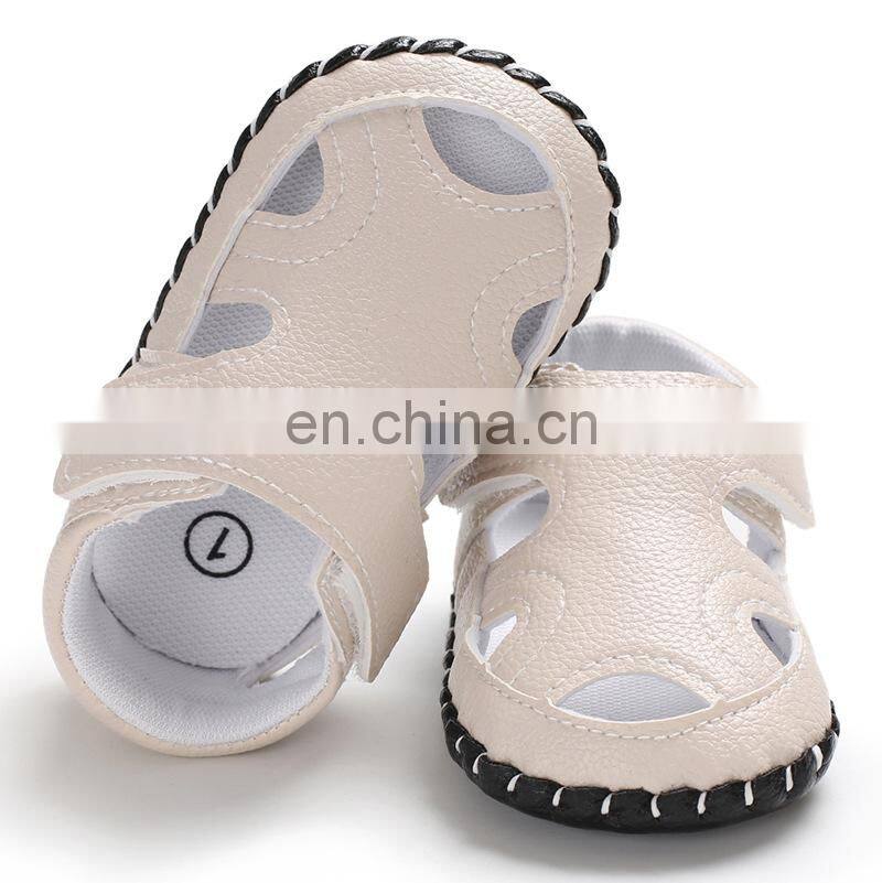 Summer Baby Boy Shoes Kids Beach Sandals for Boys Soft Leather Bottom Non-Slip Closed Toe Safty Shoes Children Shoes