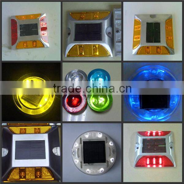 Factory outlet high strength double batteries built-in aluminum LED cat eye solar road stud