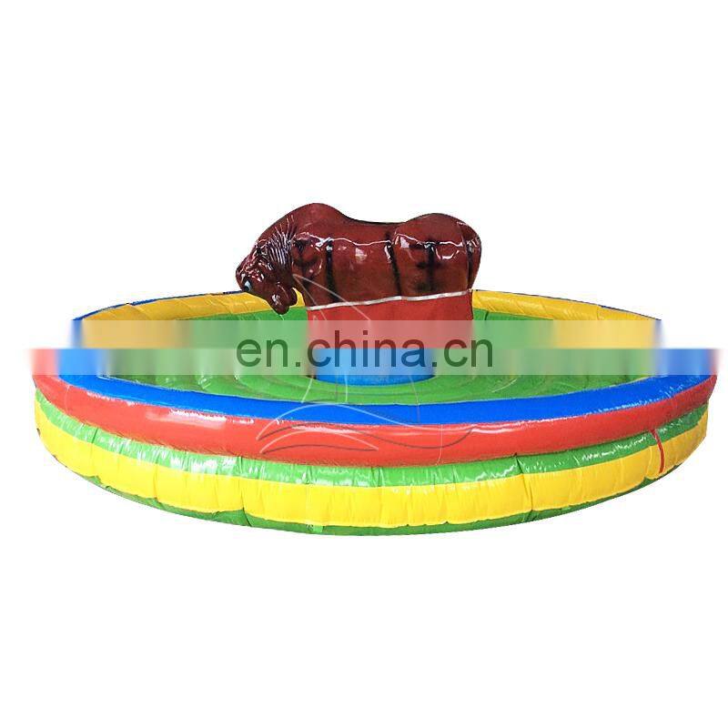 Hot selling inflatable mechanical bull with joystick for sale