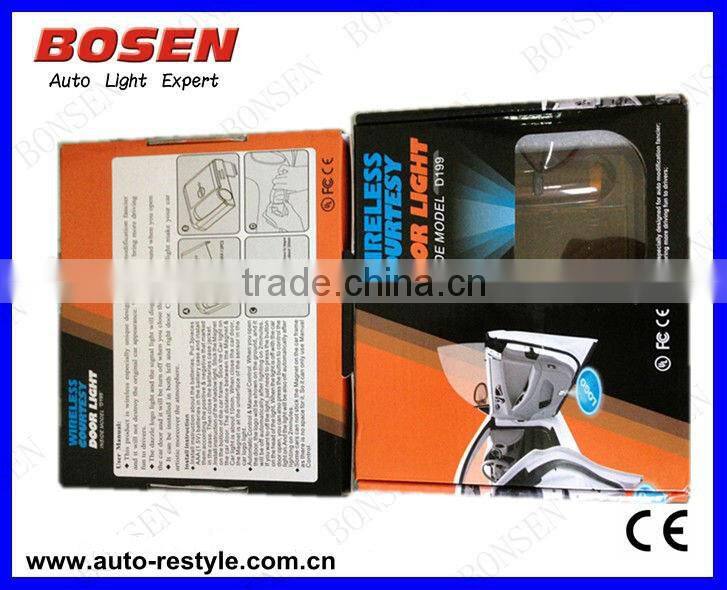 film changeable no drilling plus and play sticker LED car courtesy door light