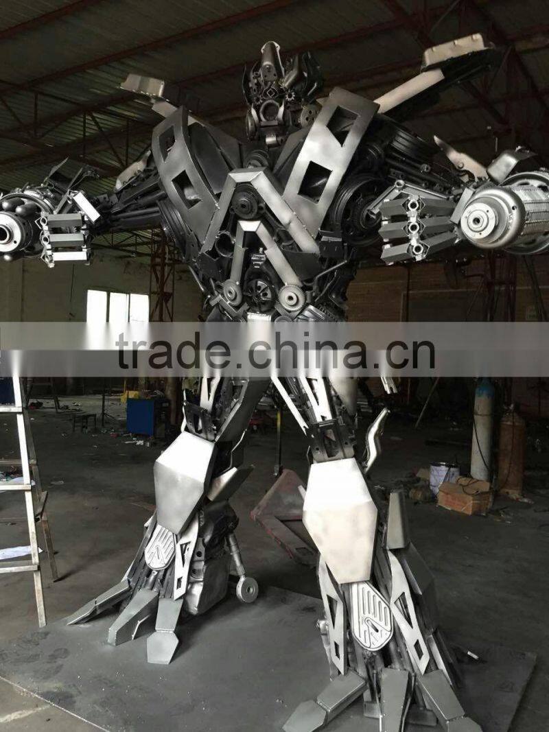 2.5meters high Ironhide large outdoor sculpture cartoon figure iron man sculpture for public plaza exhibition celebration
