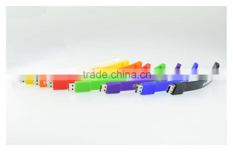 Bulk items colorful silicone bracelet usb flash drive for promotion gift