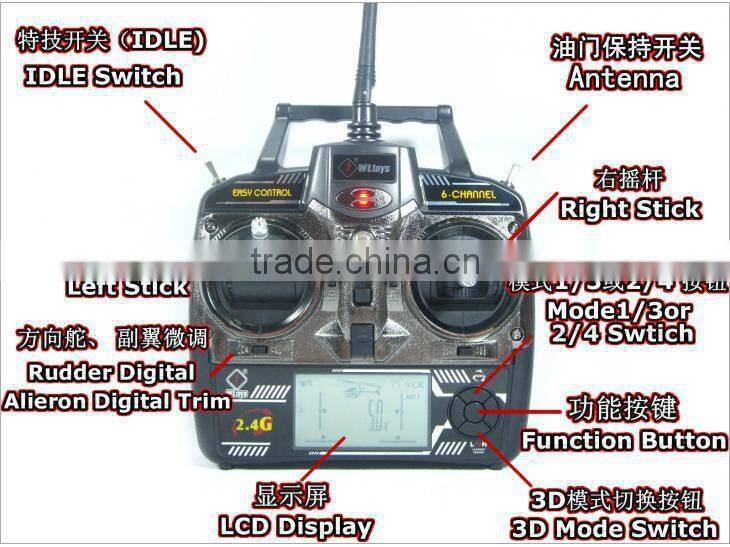 WL toys V922 single blade 2.4GHz 6ch rc 28.5cm helicopter rc toys RTF helicopter