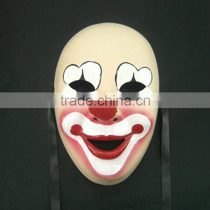 Comedic Joker Masque Big Red Nose Hand Painted For Masquerade