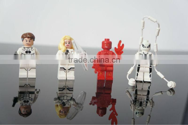 Decool bricks 0156-0159 Superheroes Fantastic 2 Invisible Woman Spider Man Human Torch Building Blocks Toys
