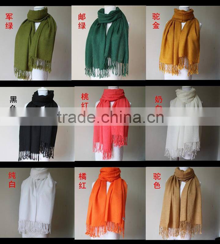 Hot Selling 40 Colors In Stock Warm Acrylic Winter Scarf Shawl Pashmina